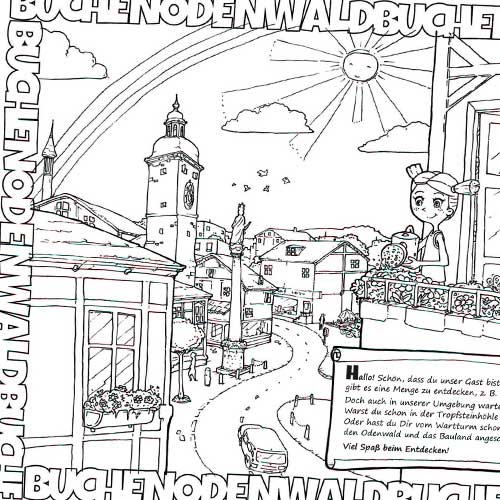 Ausmalbilder mit Motiven aus Buchen