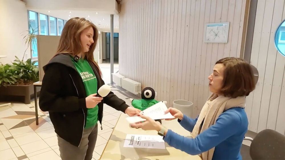 Die Kinderreporter im Wahllokal