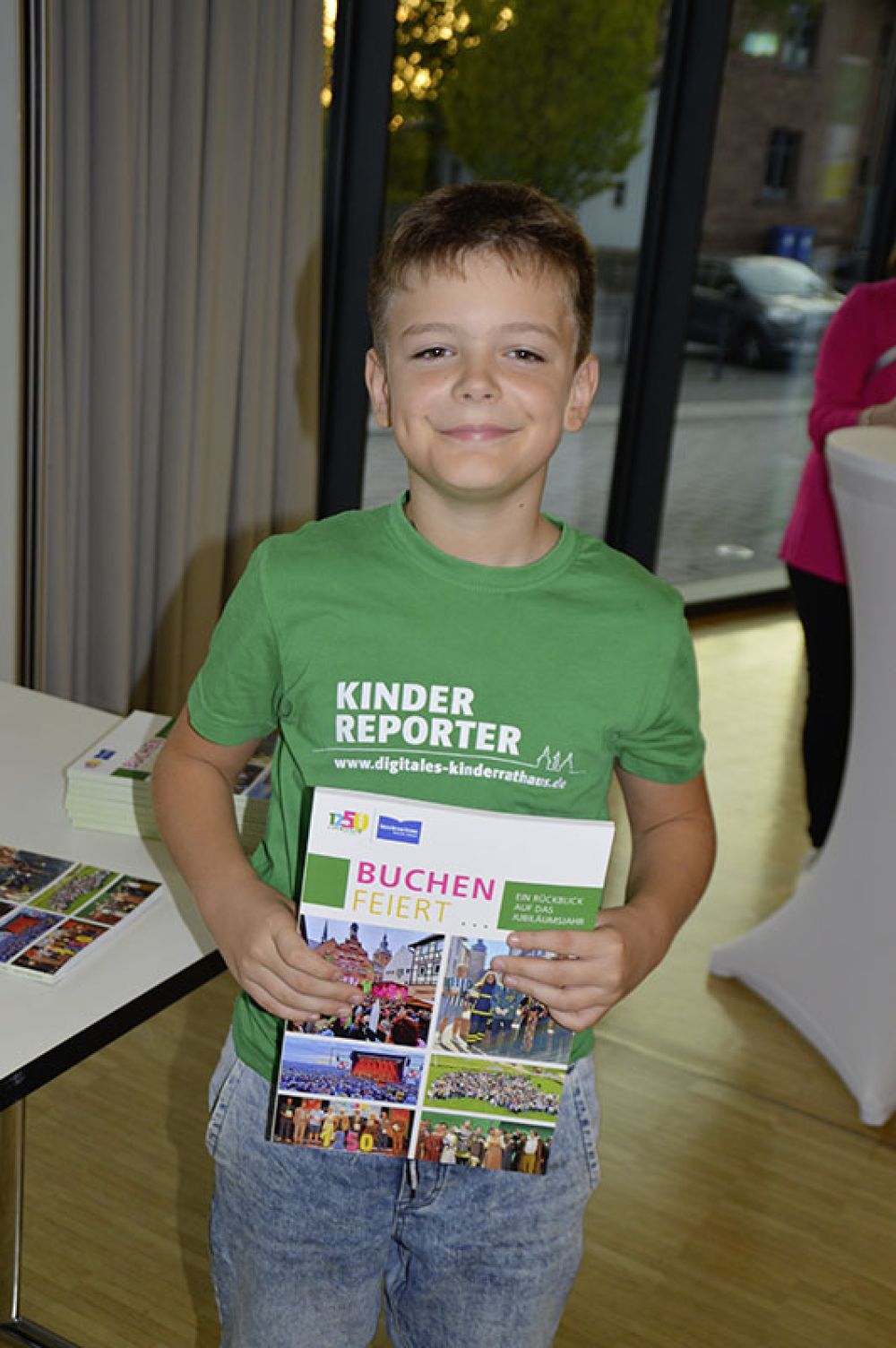 Kinderreporter Alexander bei der Abschlussveranstaltung